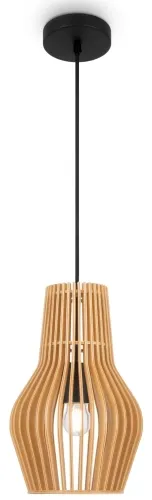 Czarno brązowa lampa wisząca z smukłym kloszem Maytoni MOD191PL-01W1 Roots E27 30cm Nie przegap