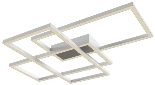 Niska cena Nowoczesny biały geometryczny plafon sufitowy prostokąty Maytoni MOD015CL-L80WK Rida LED 78W 2600K-3500K