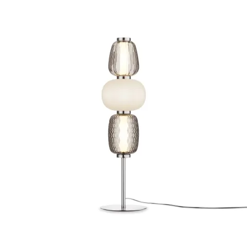 Nowoczesna prosta chromowana lampa stołowa Maytoni MOD267TL-L28CH3K Pattern LED 28W 3000K 67,5cm Tani