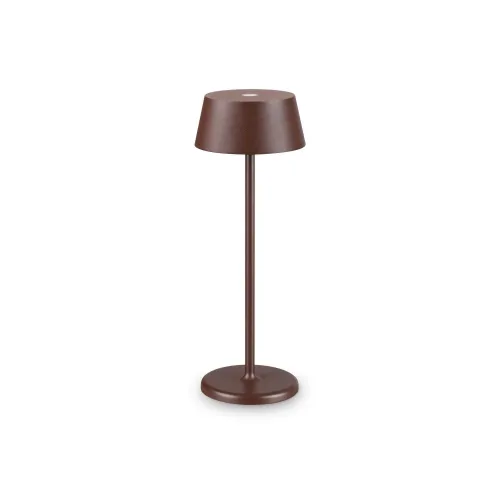 Brązowa zewnętrzna lampa stołowa akumulatorowa Ideal Lux 311661 Pure tl LED 1.5W 3000k Ograniczona ilość