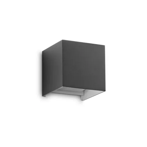 Antracytowy kinkiet ścienny lampa zewnętrzna światło góra - dół Ideal Lux 313429 Atom ap d10 LED 12W 3000k 10cm Cena promocyjna