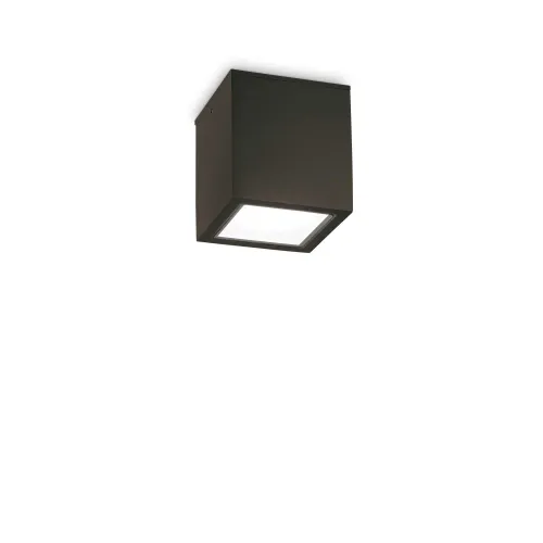 Rabat Czarna mała lampa sufitowa kwadratowa Ideal Lux 251578 Techo pl1 small GU10 9cm