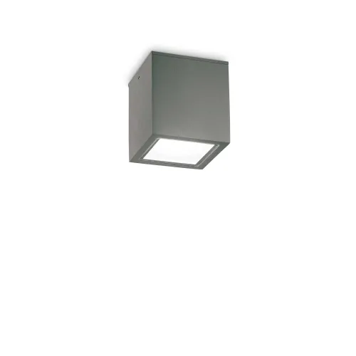 Antracytowa mała lampa sufitowa kwadratowa Ideal Lux 251554 Techo pl1 small GU10 9cm Tylko dziś