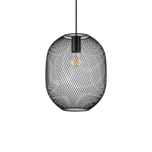 Czarna lampa wisząca metalowa siatka Ideal Lux 328119 Net sp1 d24 E27 Ostatnie sztuki