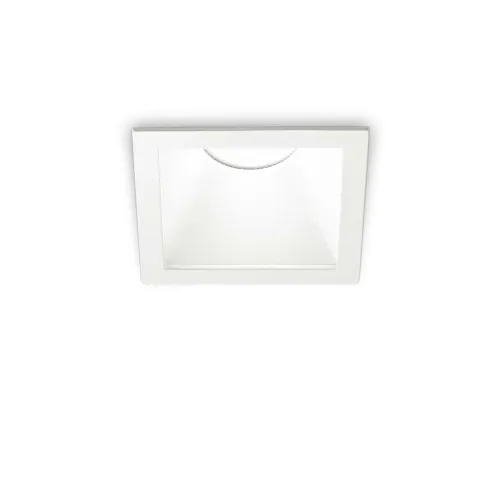 Premium Biała kwadratowa lampa podtynkowa punktowa Ideal Lux 285443 Game trim square 11w 2700k LED 8.4cm