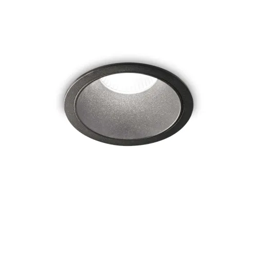 Premium Czarna okrągła lampa podtynkowa punktowa Ideal Lux 267968 Game trim round 11w 4000k LED 8.5cm
