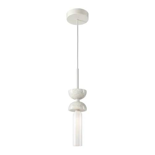 Biała pojedyncza lampa wisząca z białym kloszem Maytoni MOD178PL-01W Kyoto G9 10cm Oferta