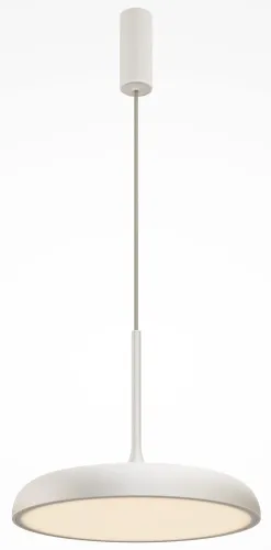 Biała okrągła lampa wisząca ledowa z spłaszczonym kloszem Maytoni MOD189PL-L18W3K1 Gerhard LED 26W 3000K 40cm Zamów teraz