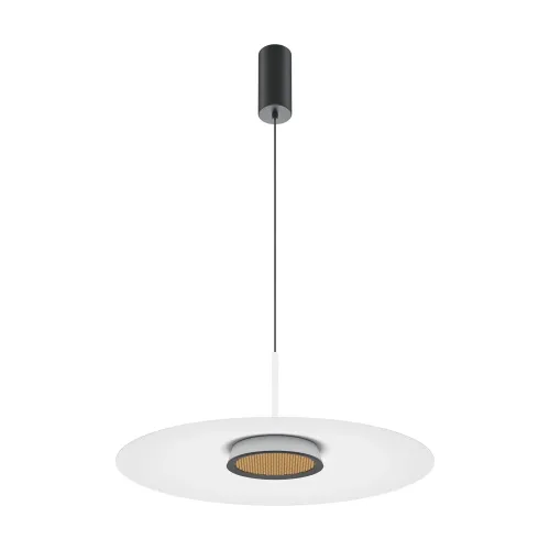 Oferta czasowa Nowoczesna lampa wisząca ledowa z okrągłym białym kloszem Maytoni MOD041PL-L15W3K1 Ei LED 12W 3000K 50cm