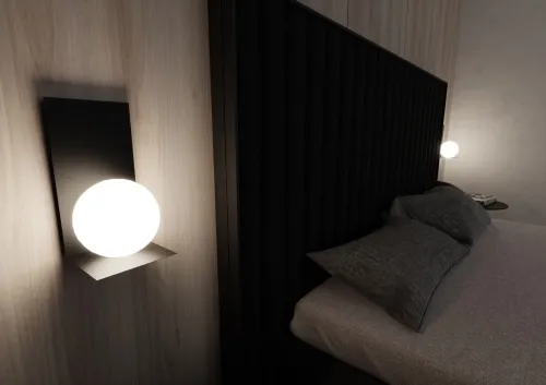 Lampa ścienna kinkiet czarna podstawa z białym kloszem kulą Emibig 1166/5 Form G9 Kup teraz