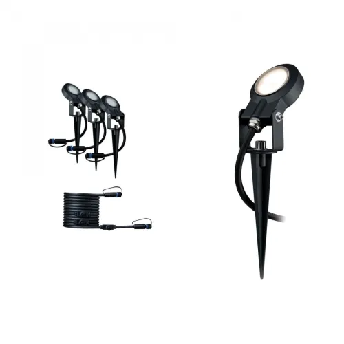 Zamów teraz Gotowy zestaw przedłużający Plug & Shine Sting 3x6W 3000K 520lm DIM IP67 24V antracyt / aluminum Paulmann PL93689