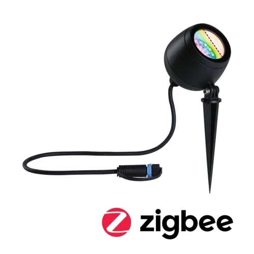 Bezpieczna płatność Reflektor ogrodowy do zestawu Plug & Shine Kikolo LED SH Zigbee RGBW 6.2W 80° 400lm 3000K- 6500K IP65 24V antracyt Paulmann PL94769