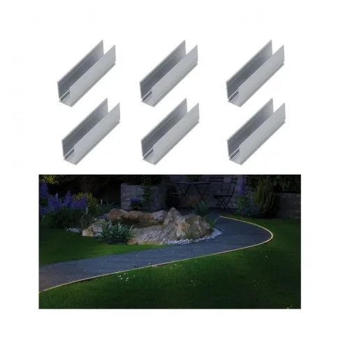 Klips mocujący do taśm LED do zestawu Plug & Shine 6 sztuk srebrny / aluminium Paulmann PL94215 Darmowy zwrot