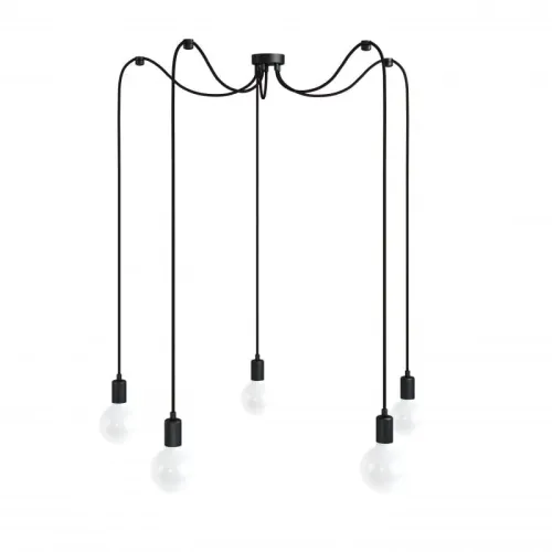 Lampa Wisząca Kolorowe Kable LMMLX5CZ115 Multi Metal Line 5xE27 czarny Wybór klientów