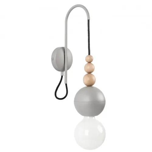 Zamów dziś Lampa Ścienna Kinkiet Kolorowe Kable LBGSKB03 Loft Bala E27 szary/drewno bukowe