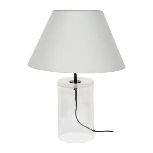 Lampa nocna szklana podstawa szary abażur Britop 779149110 Dove 1xE27 Obniżka ceny