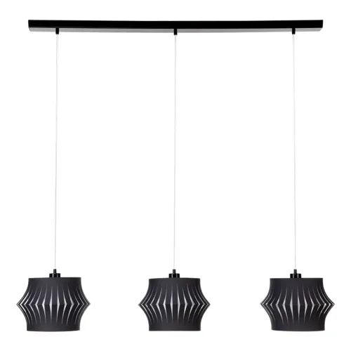 Hit sprzedaży Lampa wisząca trzy abażury przypominające lampiony antracytowe z białym elementem Britop 15630304 Lotus 3xE27