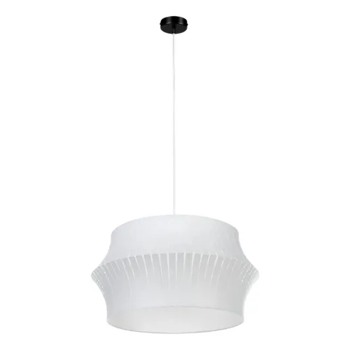 Nowość Lampa wisząca biały abażur z tkaniny Britop 15640104 Lotus 1xE27