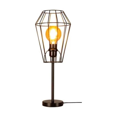 Zamów teraz Lampa nocna metalowy abażur z prętów na żarówkę dekoracyjną w podłużnym kształcie Britop 72420104 Endorfina 1xE27