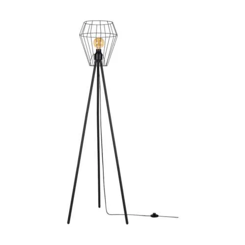 Wysoka czarna lampa stojąca z metalowym drucianym kloszem Britop 12520104 Endorfina E27 170cm Wyjątkowa oferta