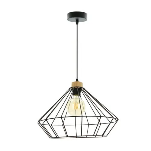 Lampa wisząca metalowy abażur w kształcie diamentu loft skandynawska do salonu Britop 187219104 Raquelle 1xE27 Okazja