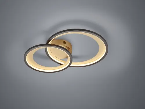 Lampa Sufitowa Dwie Obręcze Trio 673810232 Granada LED 29W 3000K ściemniacz czarna Zniżka