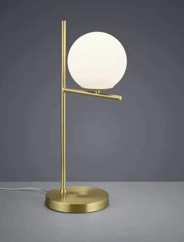 Kup teraz Lampa stołowa Nocna ze szklanym kloszem kulą Trio 502000108 Pure E14 52cm mosiądz