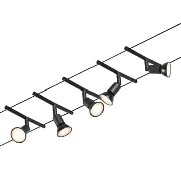 System linkowy zestaw Salt max5x10W GU5,3 Czarny mat/Chrom 12V DC 60VA twszt/metal Paulmann PL94446 Super okazja