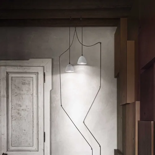 Popularny Lampa wisząca podwieszana na 12m kablu z betonowym kloszem Ideal Lux 110462 Vinegar GU10