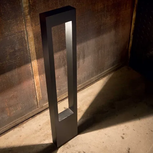 Premium Czarna zewnętrzna lampa stojąca słupek ogrodowy Ideal Lux 136059 Vega G9 IP44 80cm