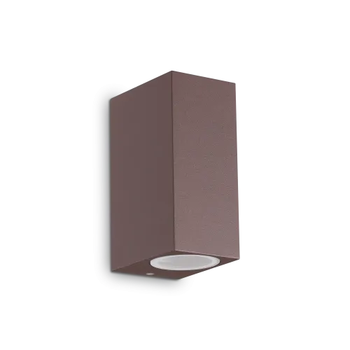 Kawowa zewnętrzna lampa ścienna kinkiet sześcienny elewacyjny światło góra - dół Ideal Lux 213354 Up 2xG9 IP44 Bestseller
