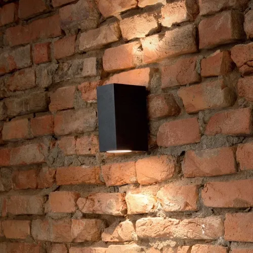 Dodaj do koszyka Czarna zewnętrzna lampa ścienna kinkiet sześcienny elewacyjny światło góra - dół Ideal Lux 115344 Up 2xG9 IP44