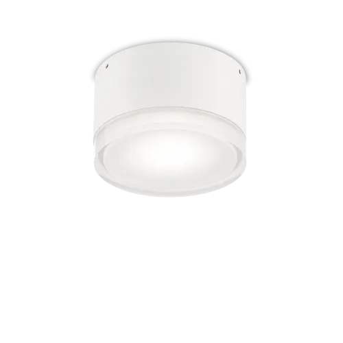 Oferta limitowana Biała okrągła zewnętrzna lampa ścienna sufitowa elewacyjna Ideal Lux 168036 Urano GX53 IP44