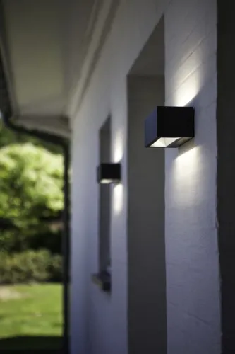 Zewnętrzna lampa ścienna kinkiet na elewację Lutec 5189101118 Gemini LED 20W 4000K IP54 antracyt Kup online