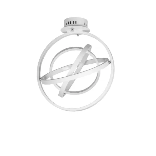 Cena promocyjna Lampa sufitowa nowoczesna biała okręgi nachodzące na siebie przestrzenna kula Italux AX16020-4A WH Tryton LED 29W 3000K 40cm