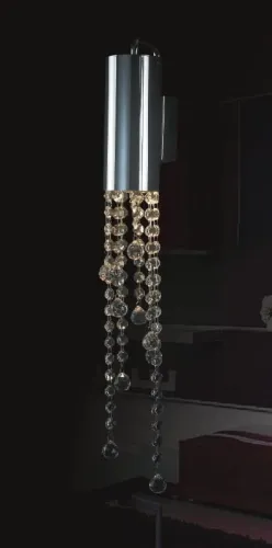 Wyjątkowa oferta Lampa ścienna kinkiet chromowany tubka z kryształkami Italux MB93708-1A Larix 1xGU10