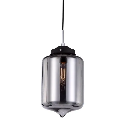 Do wyczerpania zapasów Lampa wisząca szklany klosz cylindryczny stylizowany z czarnymi elementami Italux MDM2095/1 A Tube 1xE27