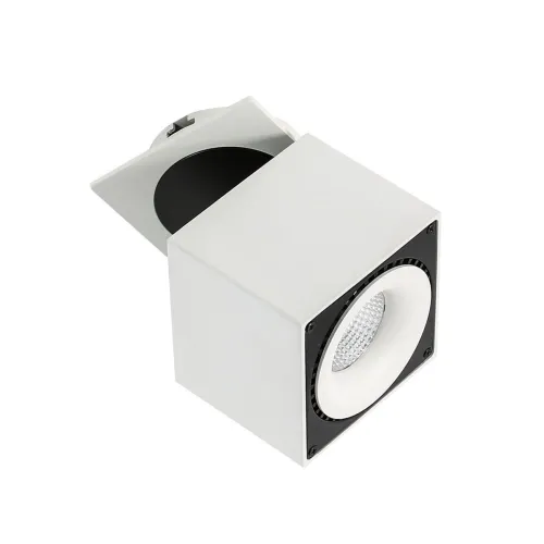 Wybór klientów Lampa podtynkowa oczko sześcian kwadrat czarno biała Italux SL7562/28W 3000K WH+BL Sevilla Square Recessed LED 28W 10x10cm