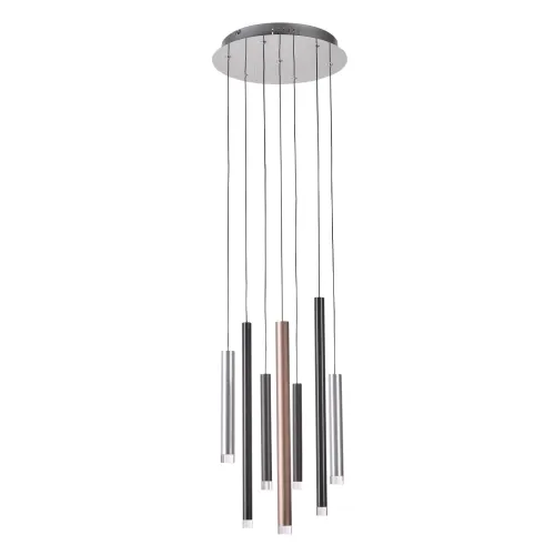 Lampa wisząca nad stół do salonu wielokolorowe walce na chromowanej podstawie Italux MD17077-7A Reyna LED 28W 2553LM 3000K 35cm x 150cm Nowość
