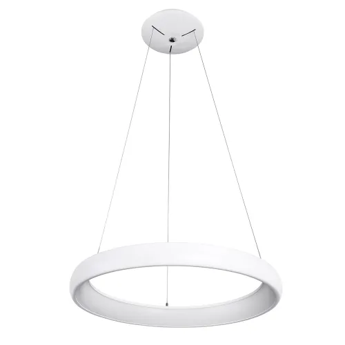 Tylko do końca tygodnia Biała okrągła lampa wisząca obręcz do salonu Italux 5280-850RP-WH-3 Alessia LED 50W 2750LM 3000K 61cm x 120cm