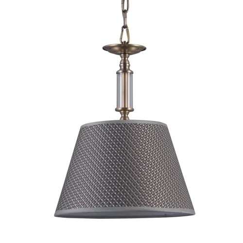Lampa wisząca antyczne złoto szaro złoty abażur pleciony na łańcuchu dekoracyjnym Italux PND-43272-1 Zanobi 1xE14 Ostatnia szansa