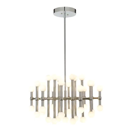 Łatwy zwrot Nowoczesna niklowa lampa wisząca Italux MX16009008-37A Giovanna LED 94W 6084LM 3000K 70cm x 150cm