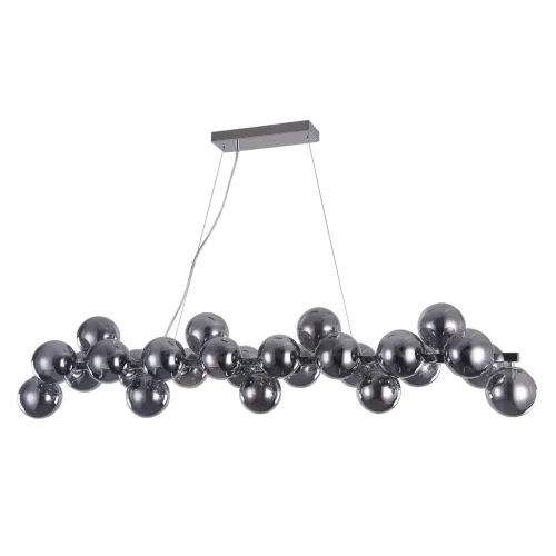 Kup teraz Podłużna lampa wisząca dymne szklane kule na chromowanej listwie Italux PND-5252-A-25-CH+SMK Cabella 25xG9 125cm x 120cm