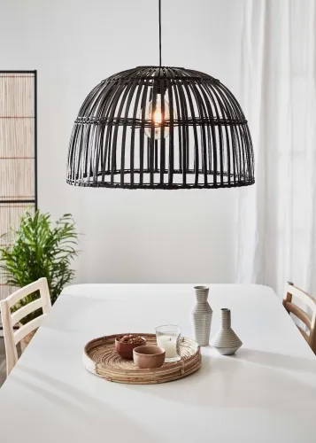 Cena promocyjna Lampa wisząca typu klatka do jadalni z plecionymi wstawkami MarkSlojd 107981 Cottage 60cm