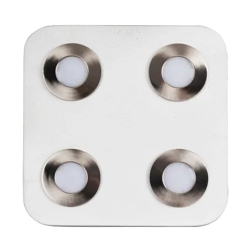 Lampa sufitowa betonowy biały plafon w kwadracie z satynowymi oczkami LED Spot-Light 2291437 Cool 4x5W 3000K Kup online