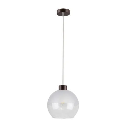 Dostępne od ręki Linea wisząca pojedyncza z drewna bukowego i okrągły szroniony-transparentny klosz Spot-Light 1860176 Linea E27 120cm x 20cm