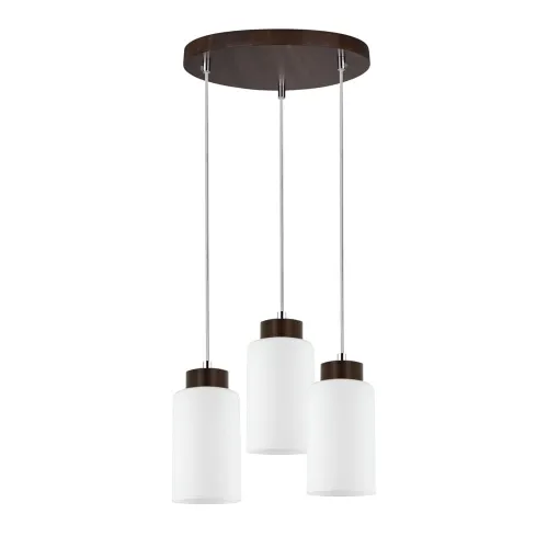 Kup online Lampa wisząca z drewna bukowego na okrągłej podsufitce z białymi cylindrycznymi kloszami Spot-Light 1720576 Bosco 3xE27 110cm x 30cm
