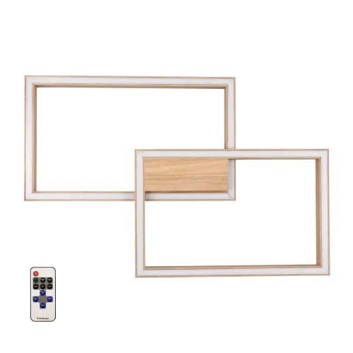 Wyprzedaż Prostokątna lampa sufitowa z drewna dębowego na pilota Spot-Light 91402274 Ramme LED 48W 3000K 82cm