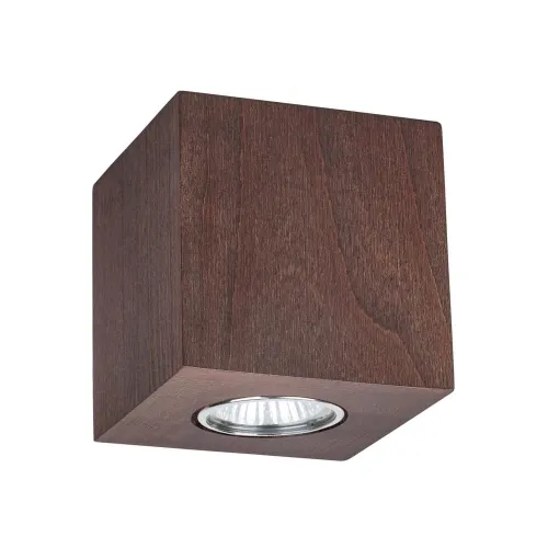 Tani Lampa sufitowa drewniana bukowa ciemna tubka rustykalna skandynawska Spot-Light 2576176 Wooddream GU10 10x10cm