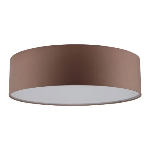 Zniżka Lampa sufitowa okrągły brązowy plafon do sypialni z tkaninowym abażurem Spot-Light 4793802 Josefina LED 18W 2700K